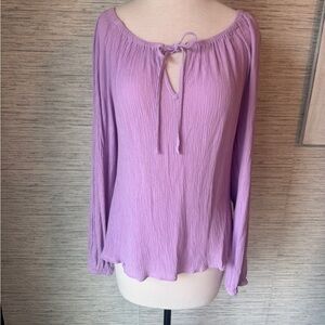 Sanctuary Lilac Long Sleeve Blouse. Sz M